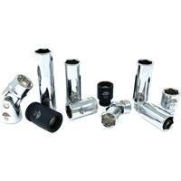 Chrome Finish Socket Set with Rail, 10 Pieces, 1/4"/3/8" Drive Size Par Equipment