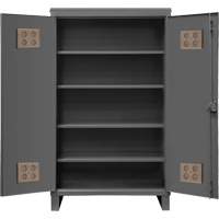 Heavy-Duty Outdoor Cabinet, Steel, 4 Shelves, 78" H x 60" W x 24" D, Grey Par Equipment