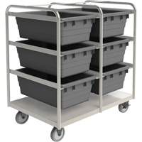 Mobile Tub Rack, Double-sided, 6 bins, 26" W x 36" D x 42" H FM029 | Par Equipment
