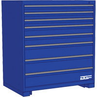 Modular Drawer Cabinet, 8 Drawers, 24" W x 24" D x 40" H, Blue FM039 | Par Equipment