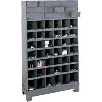 Modular Small Parts Storage Unit, Steel, 18 Drawers, 33-3/4" x 12-1/4" x 58-5/8", Grey FN373 | Par Equipment