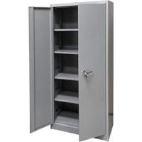 Storage Cabinet, Steel, 4 Shelves, 66" H x 30" W x 15" D, Grey FN425 | Par Equipment
