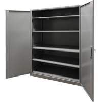 Storage Cabinet, Steel, 4 Shelves, 78" H x 48" W x 24" D, Grey FN427 | Par Equipment