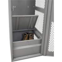 Gear Locker with Door, Steel, 24" W x 18" D x 72" H, Grey FN467 | Par Equipment