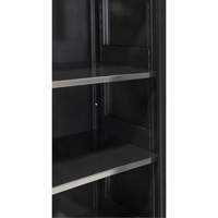 Hi-Boy Storage Cabinet, Steel, 4 Shelves, 72" H x 36" W x 18" D, Black Par Equipment