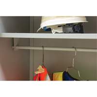 Wardrobe Storage Cabinet, Steel, 36" W x 18" D x 72" H, Grey Par Equipment