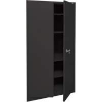 Armoire d'entreposage, Acier, 4 Tablettes, 78" h x 36" la x 24" P, Noir Par Equipment