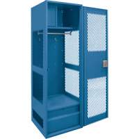 Gear Locker with Door, Steel, 24" W x 18" D x 72" H, Dark Blue Par Equipment
