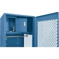 Gear Locker with Door, Steel, 24" W x 18" D x 72" H, Dark Blue Par Equipment