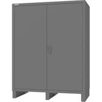 Cabinet with Recessed Doors, Steel, 4 Shelves, 78" H x 60" W x 30" D, Grey Par Equipment
