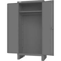 Cabinet with Hanging Bar & Standard Recessed Doors, Steel, 78" H x 36" W x 24" D, Grey Par Equipment