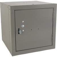 Casier cubique empilable, 12" x 12" x 12", Acier, Gris, D&eacute;mont&eacute; Par Equipment