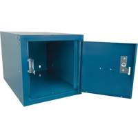 Casier cubique empilable, 12" x 18" x 12", Acier, Bleu, D&eacute;mont&eacute; Par Equipment