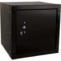 Casier cubique empilable, 12" x 12" x 12", Acier, Noir, D&eacute;mont&eacute; Par Equipment
