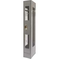 Vented Lockers, 12" x 18" x 78", Steel, Grey, Knocked Down, Perforated Par Equipment
