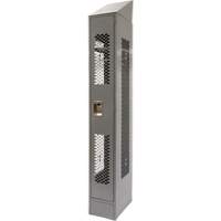 Vented Lockers, 12" x 18" x 88", Steel, Grey, Knocked Down, Perforated Par Equipment