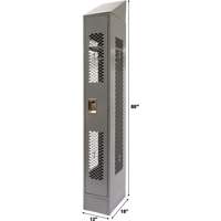 Vented Lockers, 12" x 18" x 88", Steel, Grey, Knocked Down, Perforated Par Equipment