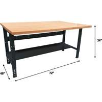 Industrial Modular Workbench, 1000 lbs. Cap., 72" W x 48" D Par Equipment
