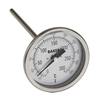 Bi-Metal Thermometers, Contact, Analogue, 50-550°F (0-260°C) Par Equipment