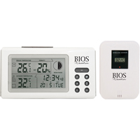 Thermom&egrave;tres int&eacute;rieurs/ext&eacute;rieurs avec horloge, Contact, Num&eacute;rique, 32 &agrave; 122°F (0 to 50°C) Par Equipment