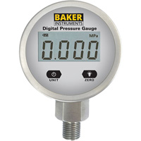 B5000 Series Pressure Gauge, 2-1/2" , 0 - 103.4 kPa/0 - 15 psi/0 - 416 in. w.c., Bottom Mount, Digital Par Equipment