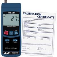 Vibromètre à enregistrement de données avec certificat ISO, 10% - 85% HR, 32°- 122° F ( 0° - 50° C ) IC989 | Par Equipment