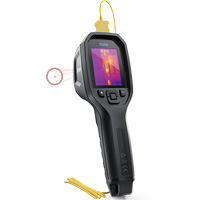 24:1 Spot IR Thermal Imaging Camera with Bullseye Laser & Type K Thermocouple, 160 x 120 pixels, -10° - 45°C (14° - 113°F), 70 mK Par Equipment
