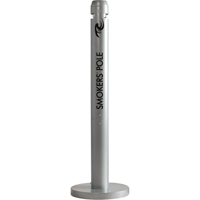 Smokers' Pole Cigarette Receptacle, Free-Standing, Aluminum, 41" Height JC132 | Par Equipment