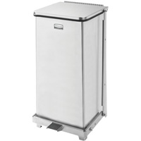 Defenders&reg; Square Step Can with Liner, Stainless Steel, 6.5 US gal. Capacity Par Equipment