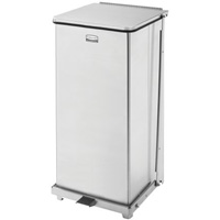 Defenders&reg; Square Step Can with Liner, Stainless Steel, 13 US gal. Capacity Par Equipment