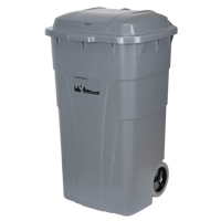Roll Out Garbage Bin, Polyethylene, 65 US gal. Par Equipment