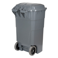 Roll Out Garbage Bin, Polyethylene, 65 US gal. Par Equipment