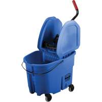 WaveBrake&reg; Mop Bucket & Wringer Combo Pack, Down Press, 8.75 US Gal.(35 Quart), Blue Par Equipment