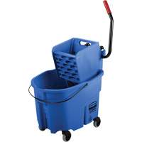 WaveBrake&reg; Mop Bucket & Wringer Combo Pack, Side Press, 8.75 US Gal.(35 Quart), Blue Par Equipment