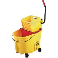 WaveBrake&reg; Mop Bucket & Wringer Combo Pack, Side Press, 8.75 US Gal.(35 Quart), Yellow Par Equipment