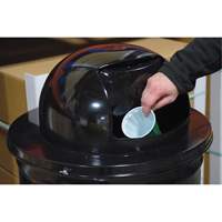 Drum Waste Disposal Top, Dome Lid, Metal, Fits Container Size: 23-1/2" Dia. Par Equipment