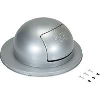 Drum Waste Disposal Top, Dome Lid, Metal, Fits Container Size: 23-1/2" Dia. Par Equipment
