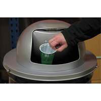 Drum Waste Disposal Top, Dome Lid, Metal, Fits Container Size: 23-1/2" Dia. Par Equipment