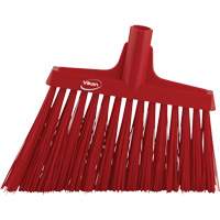 Angle Broom Head, X-Coarse Bristles, 12", Polyester, Red Par Equipment