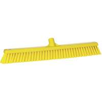 Combo Bristle Push Broom, Coarse/Fine Bristles, 24", Polyester, Yellow Par Equipment