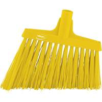Angle Broom Head, X-Coarse Bristles, 12", Polyester, Yellow Par Equipment