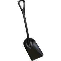 One-Piece Hygienic Shovel, 10" x 6" Blade, 37-1/2" Length, Plastic, Black Par Equipment