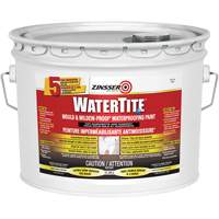 Watertite<sup>®</sup> Mold & Mildew-Proof™ Waterproofing Paint, White, Eggshell, 11.34 L, Pail JL334 | Par Equipment