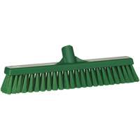 Small Particle Push Broom Head, Fine Bristles, 16-1/2", Polyester, Green Par Equipment