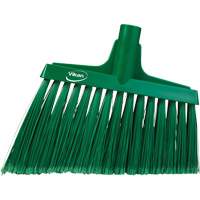 Angled Broom Head, Split Bristles, 11-1/2", Polyester, Green Par Equipment