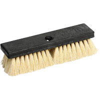 Brush with Threaded Hole, 10" L, Tampico Bristles, White Par Equipment