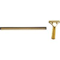 Window Squeegee with Handle, 12", Rubber, Brass Frame Par Equipment