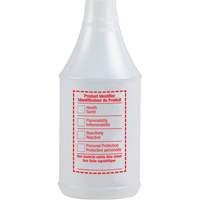 Round Spray Bottle with WHMIS Label, 24 oz. Par Equipment