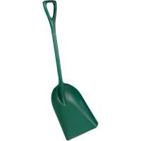 One-Piece Metal Detectable Shovel, 13-3/4" x 17" Blade, 42-1/2" Length, Plastic, Green Par Equipment