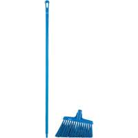 Angle Broom Head with Handle, X-Coarse Bristles, 12", Polyester, Blue Par Equipment